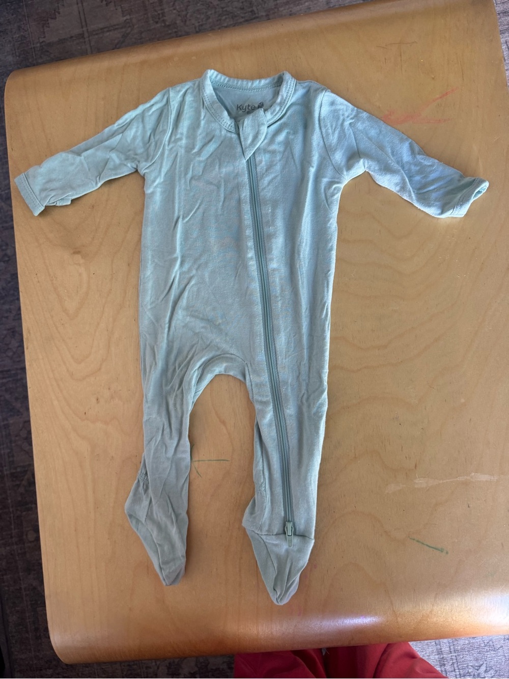 Kyte BABY zipper footie in sage green